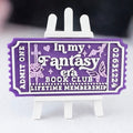 *Easel Only* for bookshelf tickets