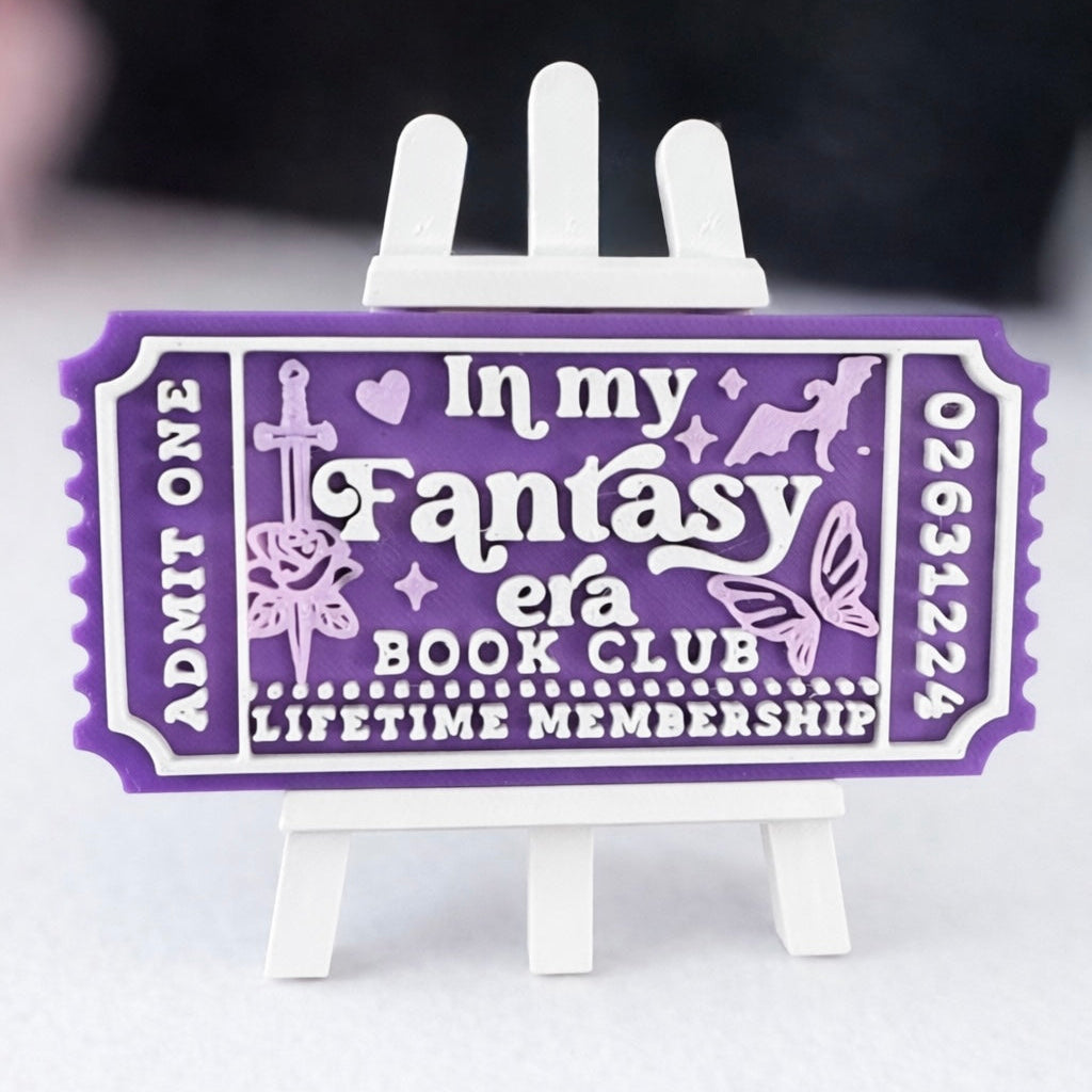 *Easel Only* for bookshelf tickets