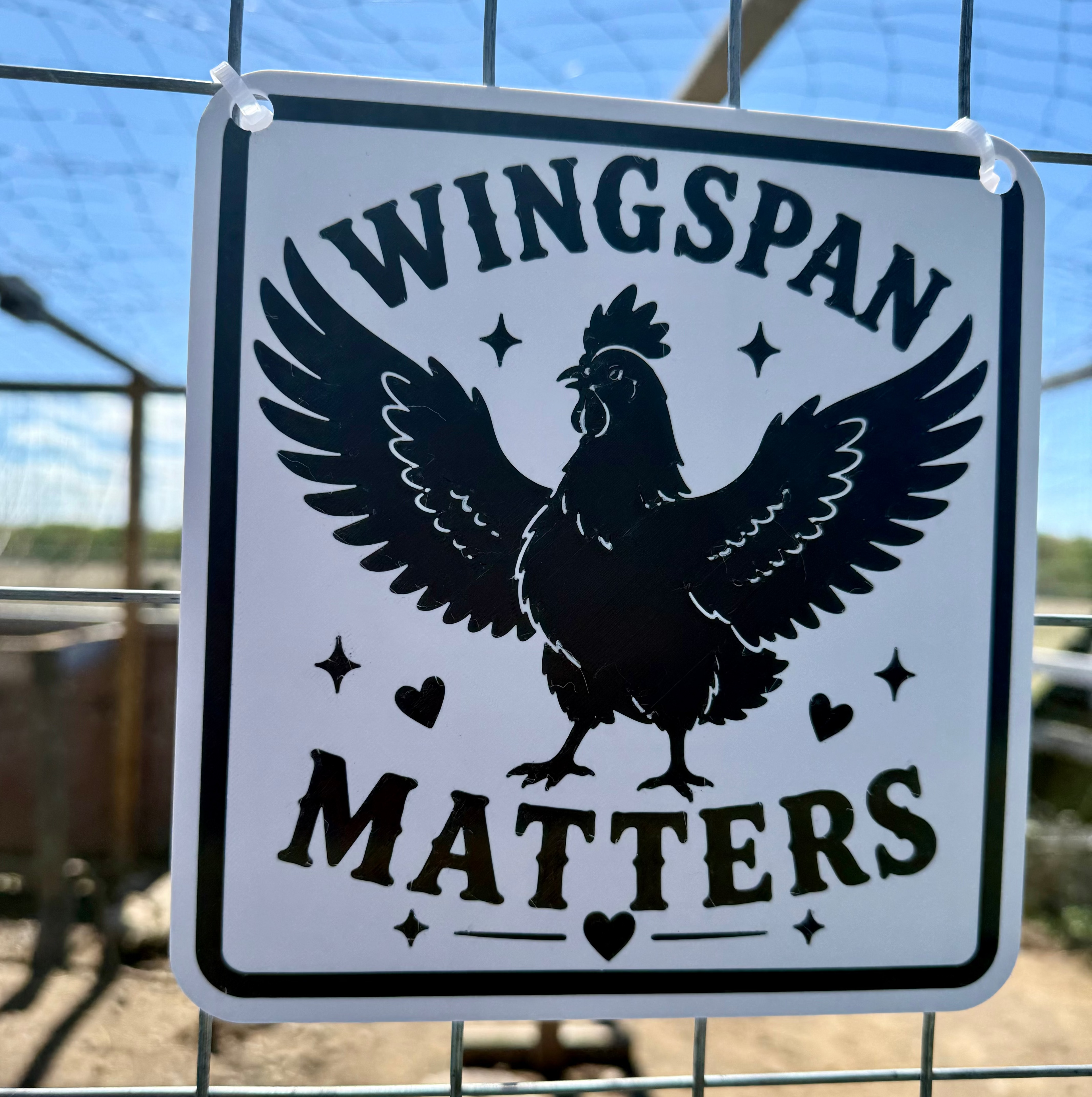 Wingspan Matters Chicken Sign