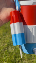 Patriotic chapstick holder keychain