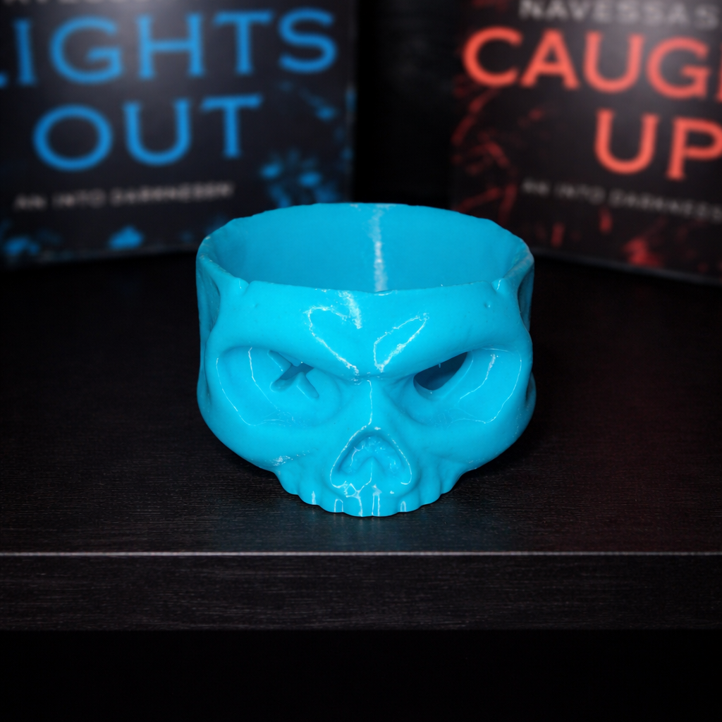 Blue Skull Mini Trinket Bowl/Tealight Holder