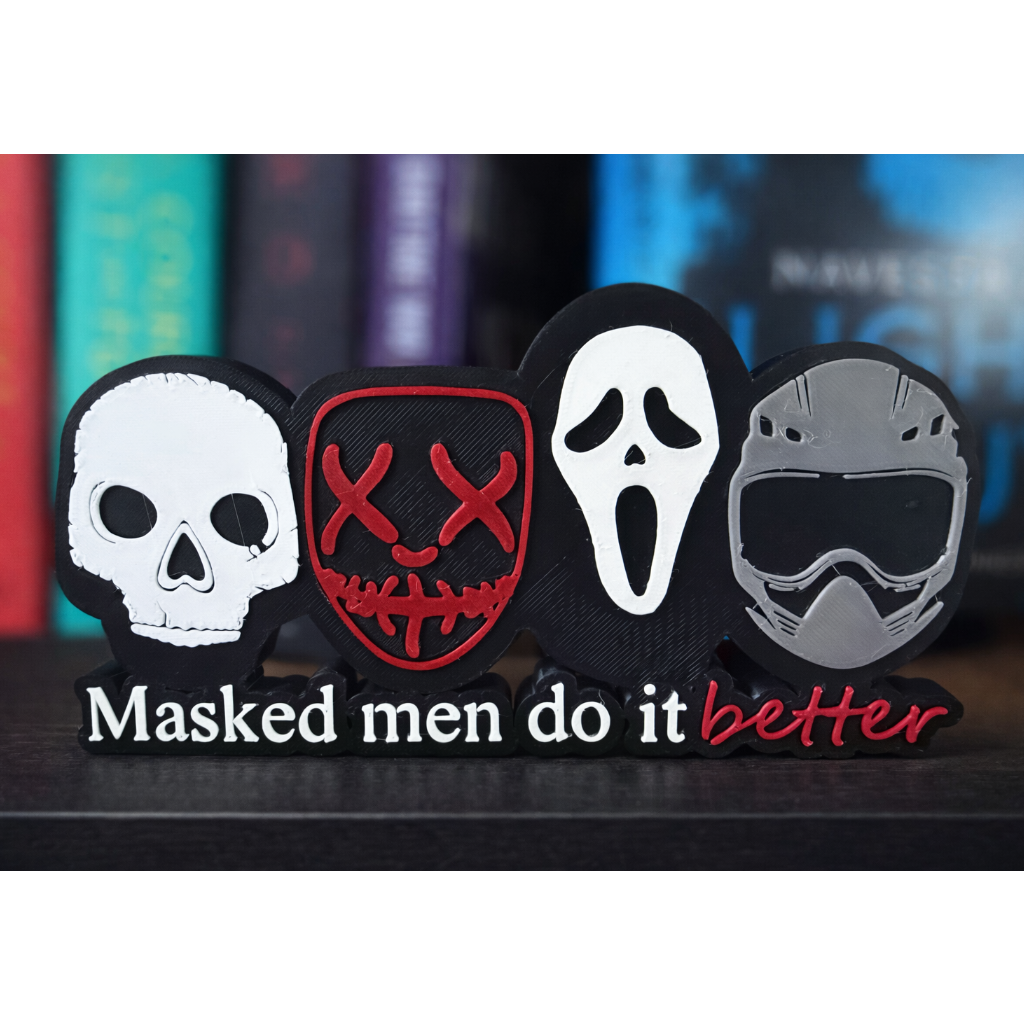 Masked Men BookShelf Sitter
