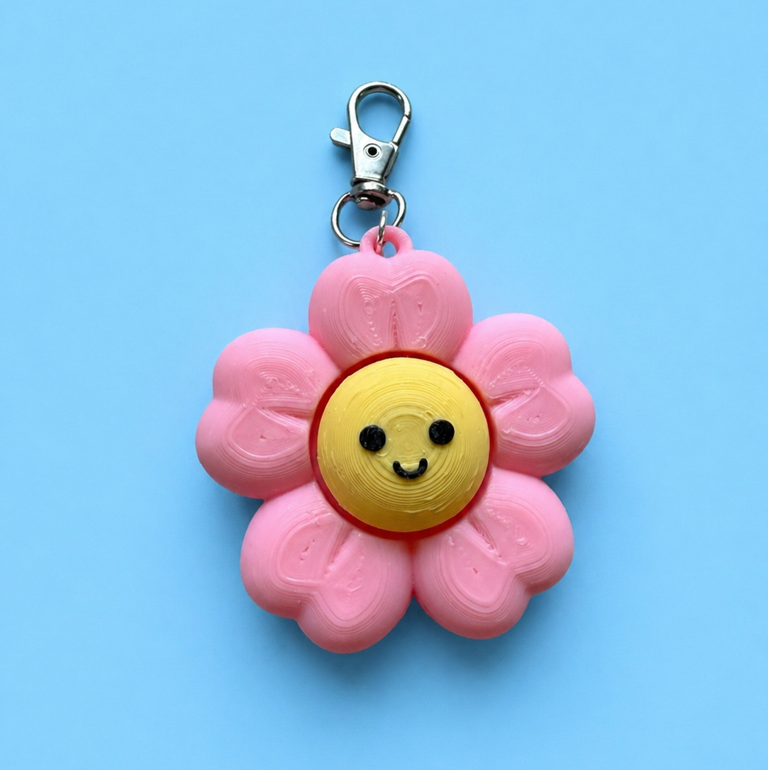 Flower Clicker Keychain