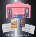 Mini Bookshelf Magnet with 10 Blank Book Magnets