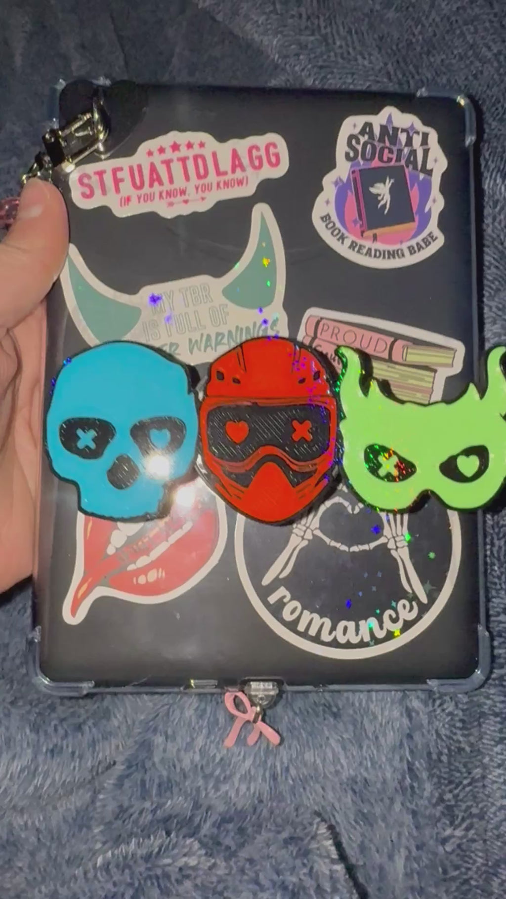 Holographic 3 Masked Men Kindle/Phone Grip