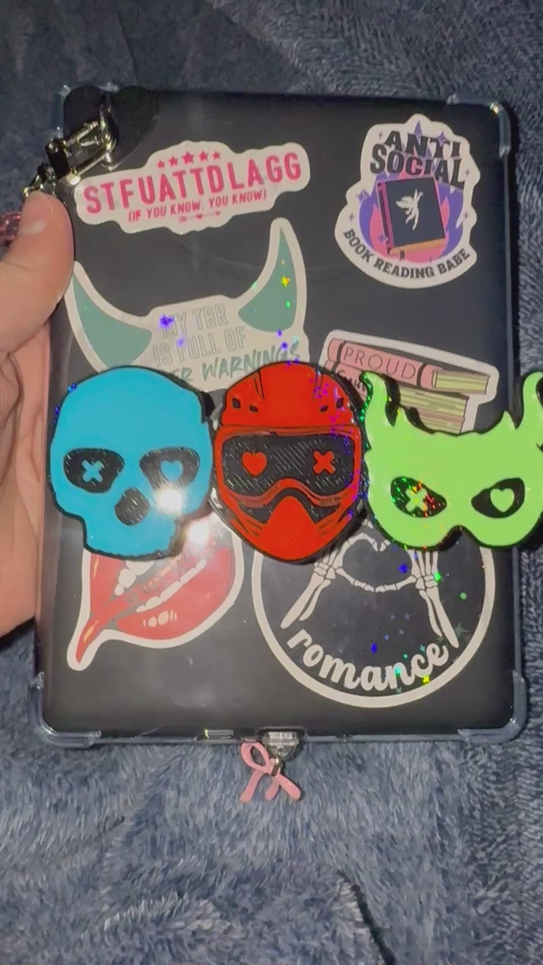 Holographic 3 Masked Men Kindle/Phone Grip
